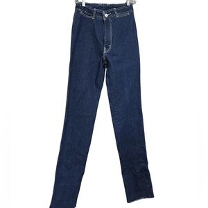 VTG Jordache Dark Blue High-Waisted Jeans Size 26”